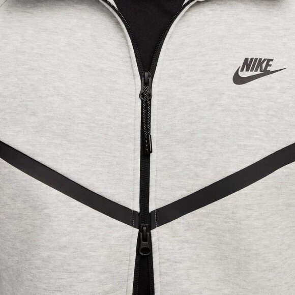 Nike Tech Fleece Heather Gray Windrunner Full-Zip Hoodie HV0949-063 Men's NEW - Picture 4 of 13